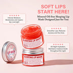 EJW Lip Sleeping Mask: Nourish,Hydrate, Vitamin E,Jojoba Oil, Lip Balm, Lip Skin Care, Improve Lip Color, Reduce Lip Lines.