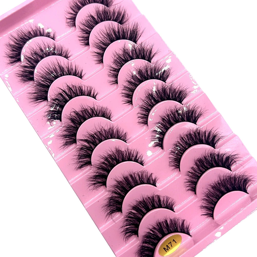 10 pairs of Russian striped eyelashes fluffy artificial mink eyelashes 3D fake eyelashes Russian curly eyelashes fake eyelashes