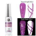 AWStorG 5ML Super Silver Metallic Gel Nail Polish Metal Effect Painting Gel Chromes Varnis Semi Permanent for Nail DIY