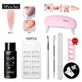 Mtssii 17PCS/Set 20ml Nail Extension Gel Set Builder UV Gel for Nails With 6W UV LED Lamp Nail Extension Tools Kit For Beginner