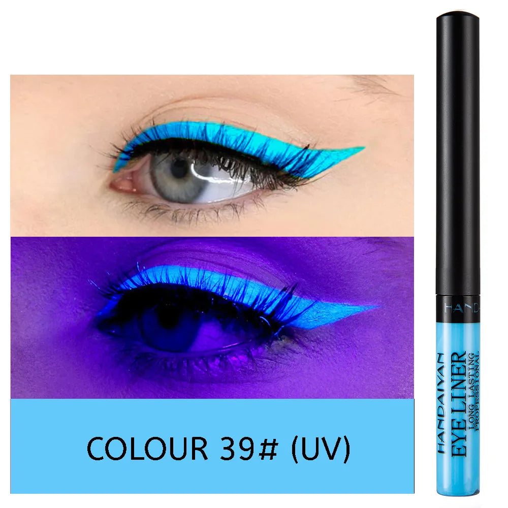 Waterproof Matte Liquid Eyeliner Long Lasting Quick Dry Non Smudging UV Luminous Gel Makeup for Smokey Eyes