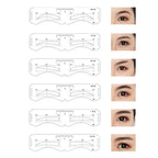 Reusable Eyebrow Stencil Set Soft Ruler Brow Definer Eye Brow Drawing Guide Styling Shaping Grooming Template Card Makeup Tools