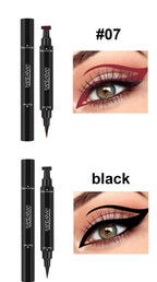 Colorful Eyeliner Stamp Triangle Dual-ended Liquid Eyeliner Waterproof Sweat-proof Quick Dry Eyeliner Makeup Seal Tool Cosmetics