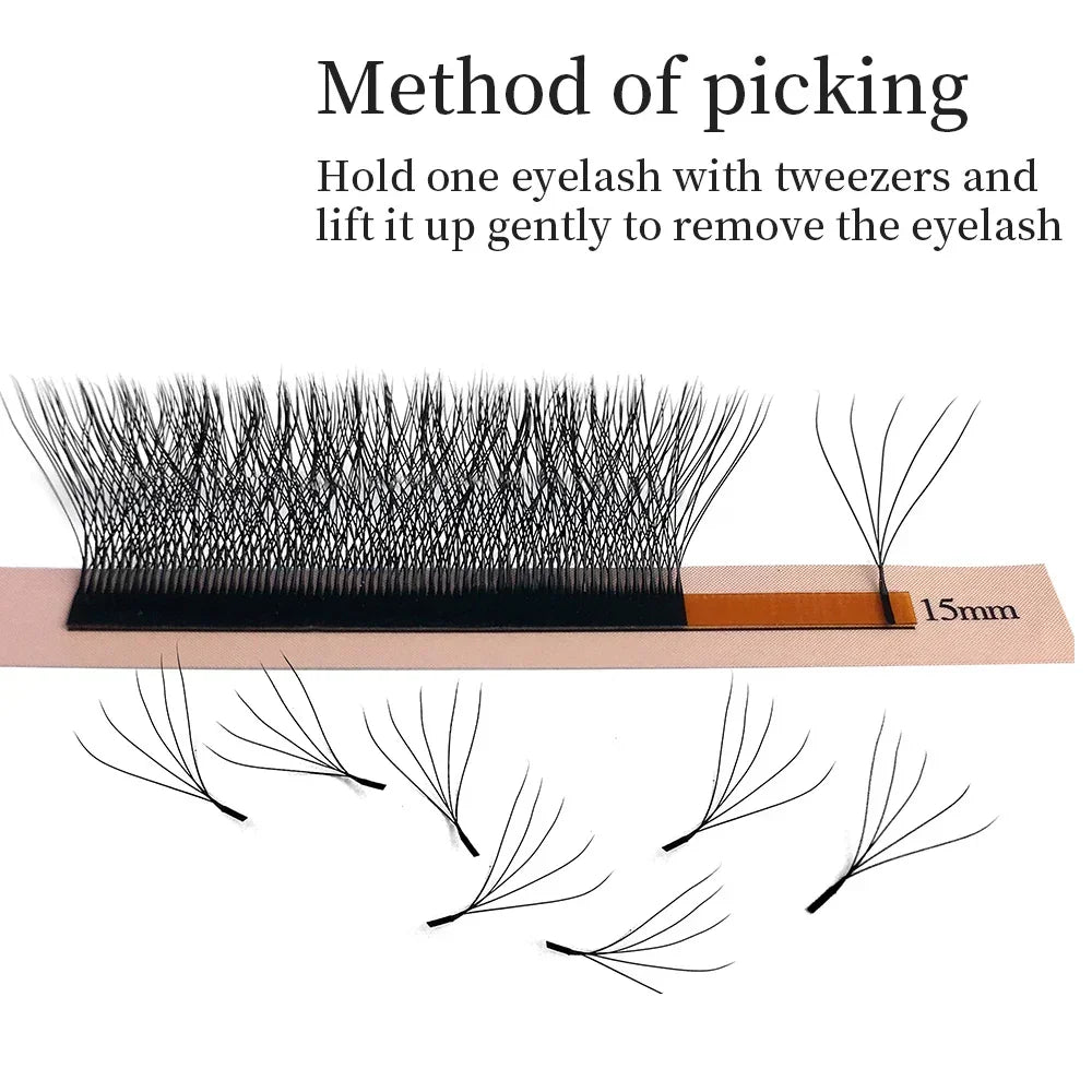 Goddess W3D 4D 5D 6D Eyelash Extension W Style Faux Mink Natural Soft Bloom Lash Automatic Flowering Premade Fans Volume Eyelash