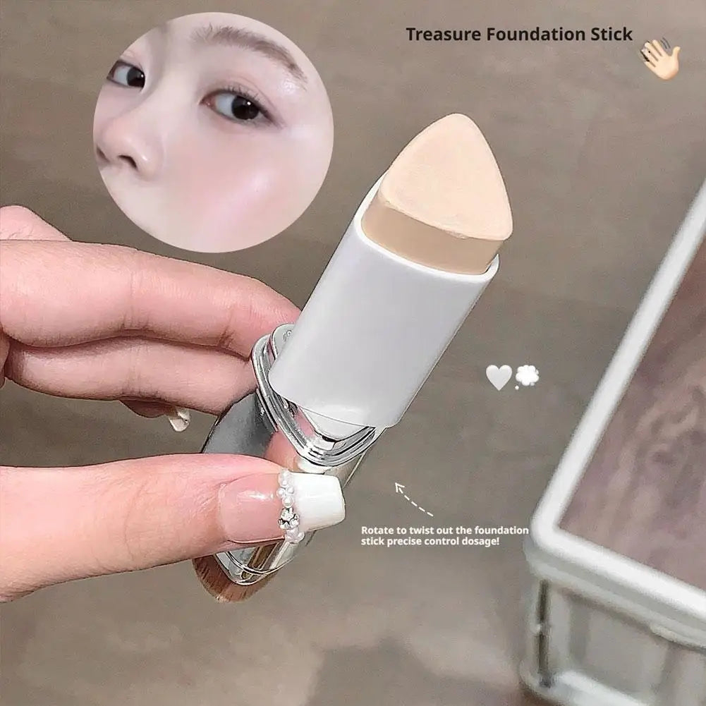 Double-Ended Matte Concealer Stick Moisturizing Foundation Cover Acne Eye Dark Circle Modify Skin Tone Face Primer Base Makeup
