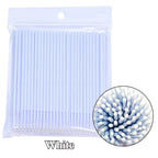Brush Lash Extension 100Pcs Eyelash Cleaning Micro Cotton Swab Individual Eyelashes Microbrush Beauty Makeup Clean Remover Tools