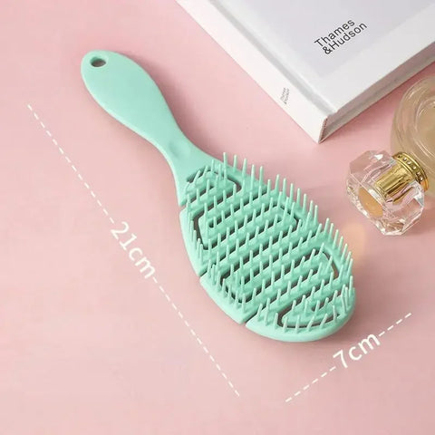 Square Hollow Hair Scalp Massage Comb Hair Brushes Antistatic Wet Dry Curly Detangler Hairbrush Nylon Special for Real Hair Wigs