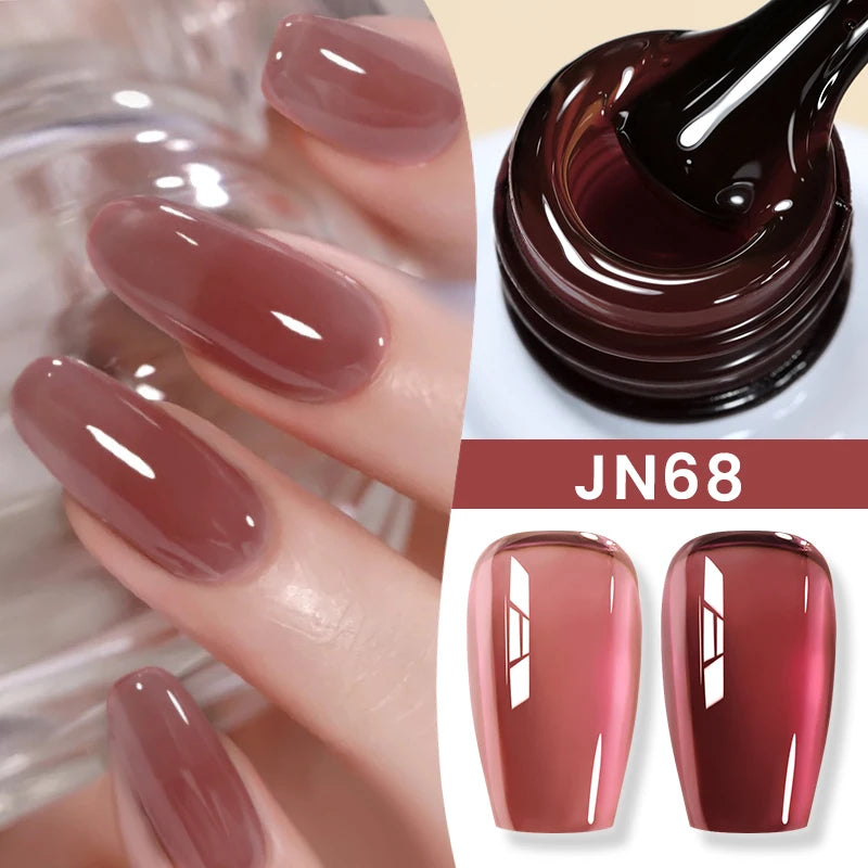 BORN PRETTY Milky White Jelly Nude Gel Nail Polish 10ml White Translucent Soak Off Gel Vernis Semi Permanent Need UV Light Cure