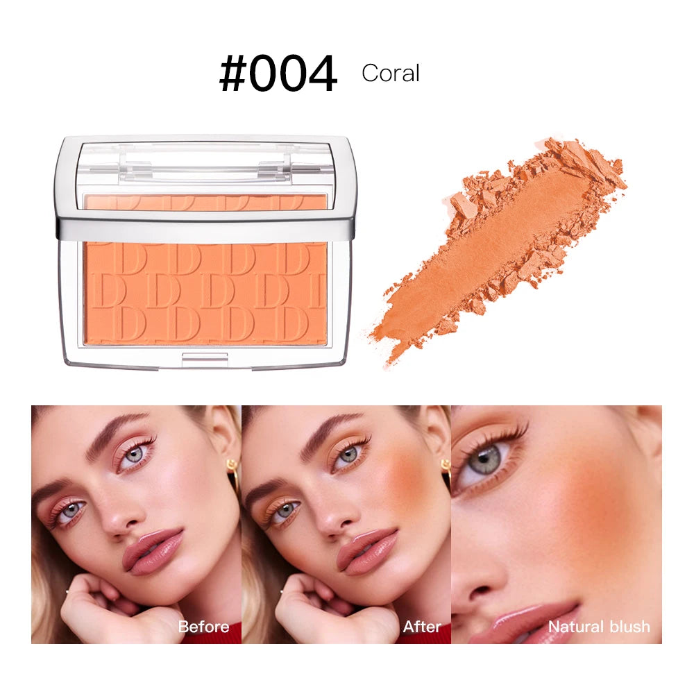6 Colors Matte Embossed Blush Rosy Blusher Facial Blush Powder High Pigmented Pink Coral Rouged For Cheeks Smooth Cosmetics