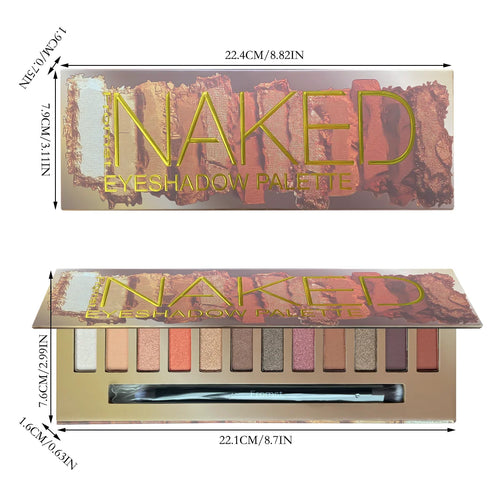 12-color eyeshadow palette, mirror packaging, pearlescent shimmer, stage makeup effect, long-lasting, easy to apply, waterproof