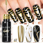 5ml Golden Silvery Metallic Painting Liner Gel Polish Chrome Mirror Effect Semi-Permanent Varnish For Stunning French Nail Art