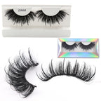 New Spike Real Mink Lashes High Quality 16mm 18mm 20mm 25mm Volume Fluffy Wispy Strip Lashes Suppliers Wholesale Mink Eyelashes