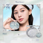 Makeup Professionnelle Flower Knows Moonlight Mermaid Matte Soft Compact Powder Oil Control Waterproof Face Powder
