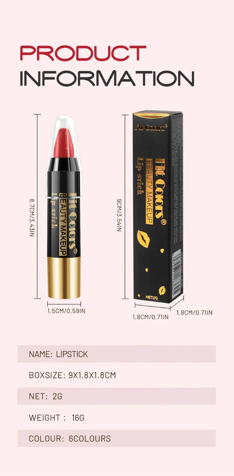 Easy Coloring Gloss Lipstick Lasting Waterproof Matte Crayon Lip Gloss Stick High Pigmented Moisturizing Lip Liner Pen Makeup