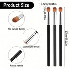 3 Pack Professional Eye Makeup Tools Flat Concealer Brush Small Blending Eyeshadow Brush Portable Mini Eyebrow Concealer Brush Set For Women Daily Makeup