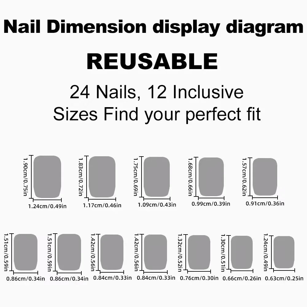 Artificial Press On Fake Nails Glossy Wine Red False Nail Long Square Reusable DIY Lady Fingernail Tip Manicure Tools