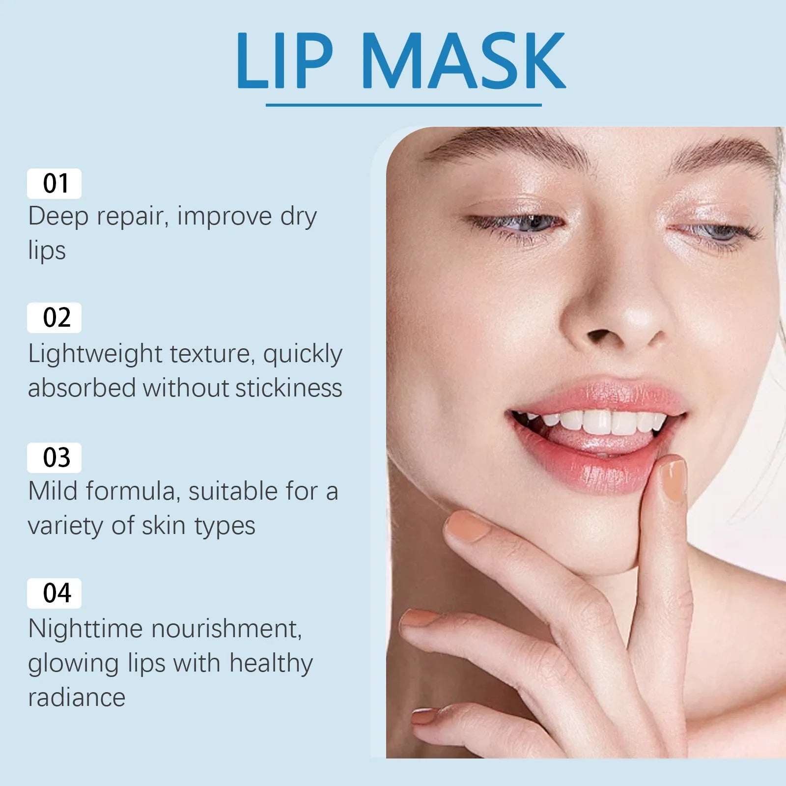 Collagen Lip Mask Improve Dry Prevent Cracked Remove Chapping Fade Fine Lines Moisturizing Soothing Smoothing Repairing Lip Mask