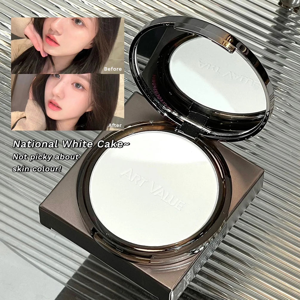 3 Colors Face Pressed Powder Long Lasting Oil Control Face Foundation Waterproof Face Powder Brighten Skin Concealer Cosmetics