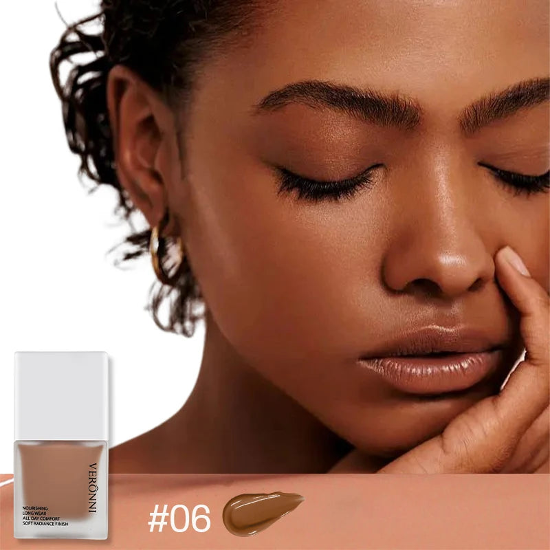 Liquid Foundation High Coverage Makeup Base natural Concealer 6 color longlasting Oil-Control Face Foundation Makeup Cosmetics