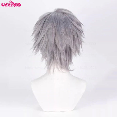 Till Cosplay Wig Alien Stage Cosplay Silver Grey Heat Resistant Hair Stage Show Conmic-Con Christmas Holloween Anime Wigs