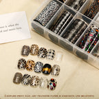 10 Rolls Water Soluble Leopard Print Transfer Paper Nail Transfer Foil Animal Printing Stickers Professional Nail Art Design