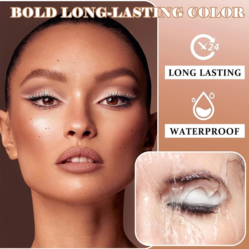 Eyeshadow primer, cut-off eyeshadow primer, concealer color, 24-hour makeup lasting, waterproof and sweat-proof