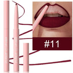 DUNUF 12 Color Velvet Matte Lipliner Pencil Waterproof Non-stick Cup Lipstick Nude Pink Lip Liner Outline Lips Contour Makeup