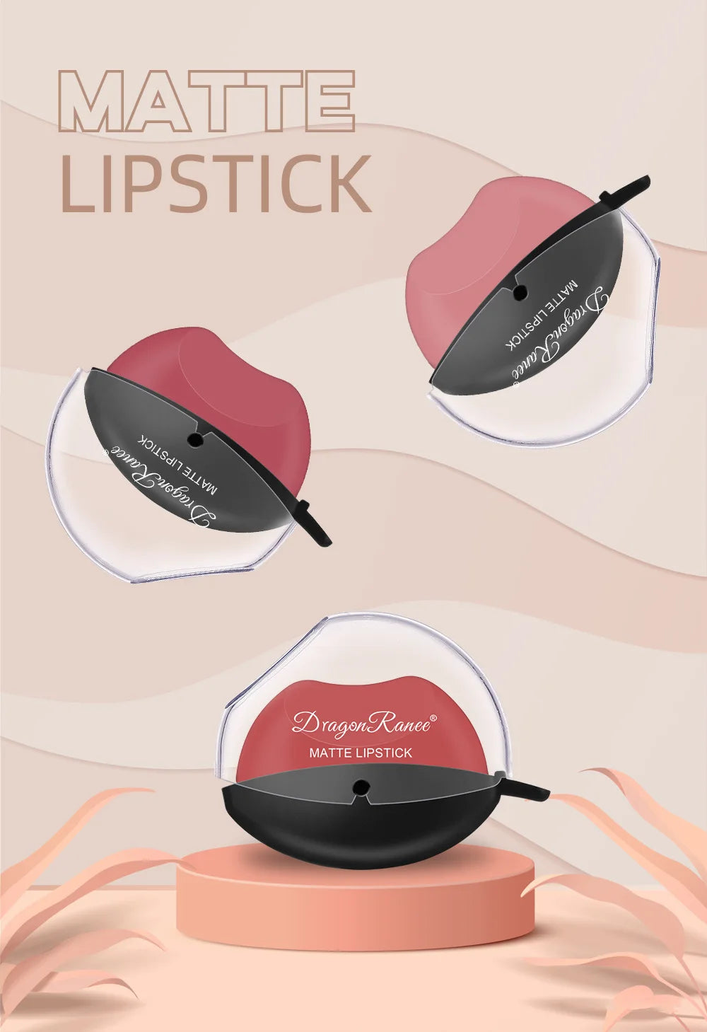 Dragon Ranee Matte Velvet Mist Lipstick Designed for Lazy People Lip Shape Lip Gloss Long Lasting Easy To Color Beauty Makeup