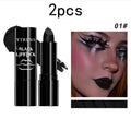 Matte black lipstick, long-lasting waterproof, no creases, Gothic dark makeup party, Halloween cosplay makeup