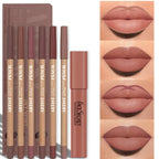 7Pcs Set Makeup Set Matte Lip Liner and Lipstick Matte Waterproof Long Lasting Lip Set Daily Makeup & Gift Box Lip Crayon Set