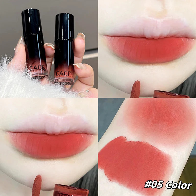 Matte Nude Velvet Liquid Lipstick Waterproof Long Lasting Lip Gloss Peach Lip Tint Mud Lip Glaze Rose Red Lip Stain For Women
