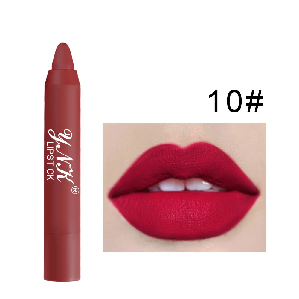 1PC Pink Series Velvet Matte Lipstick Pen Waterproof Long Lasting Red Lipstick Makeup Lip Tint Pen Cosmetic Makeup