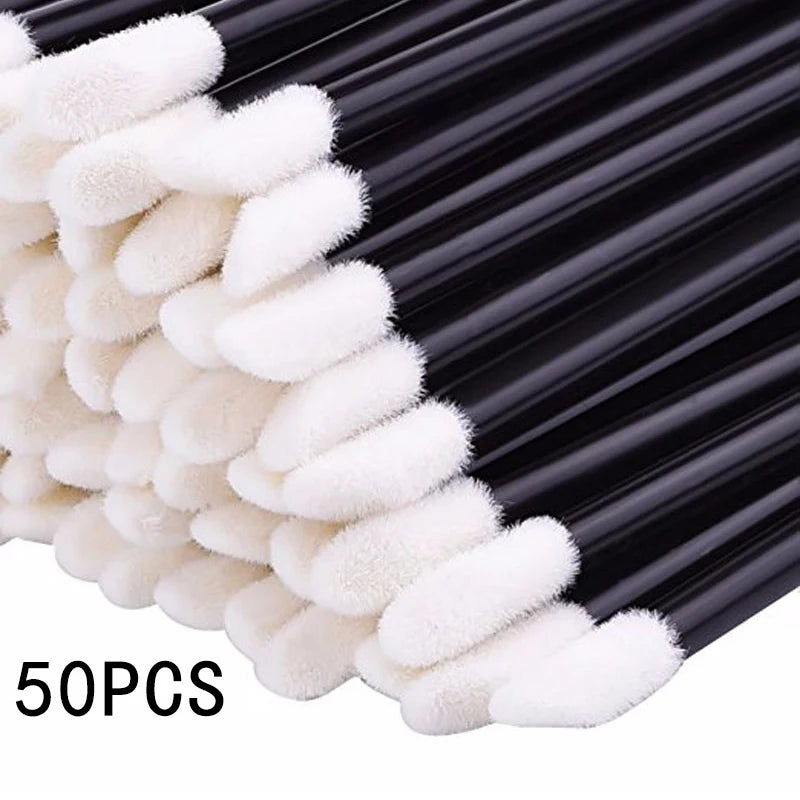 Lanjinglin Wholesale 50-1000pcs Lip Brushes Cosmetic Lip Brush Lipstick Lip Glossy Wands Cleaner Applicator Makeup Brush Tool