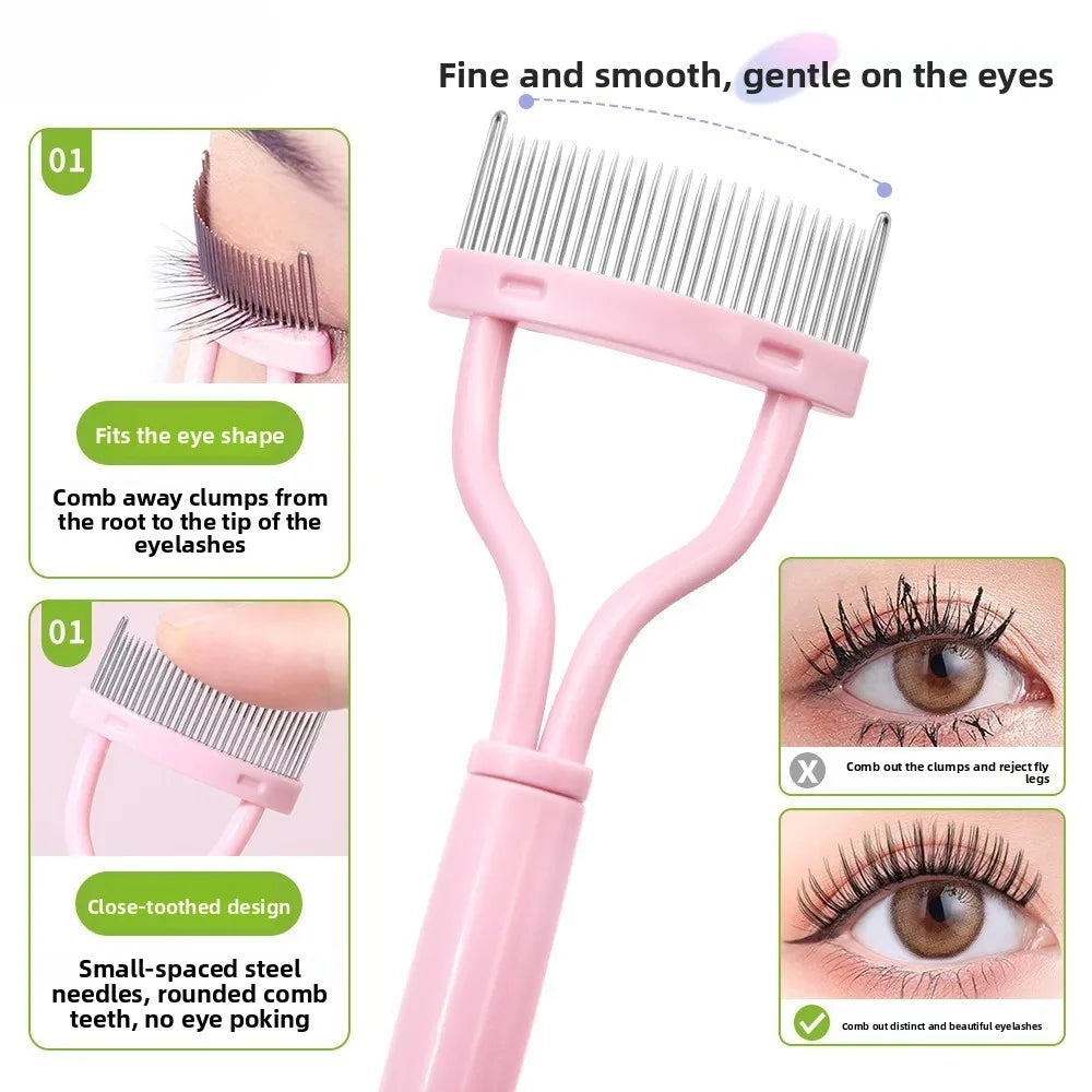 Stainless Steel Eyelash Curler Natural Curl Portable for MUAs Beginners Travel Daily Use with Silicone Pads Beauty Makeup Tool