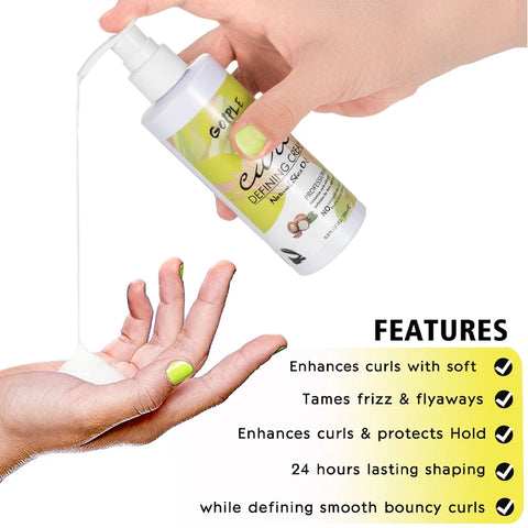 GOIPLE Curl Defining Cream Natural Curls Enhancer for Wave Hair Add Shine and Moisturizing Products Control Frizz Styling Mousse