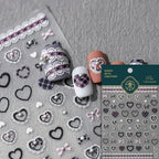 5D Gradient Love Gem Glitter Love Heart Colorful Cat's Eye Rhinestone Soft Self Adhesive Nail Art Stickers Shiny Manicure Decals
