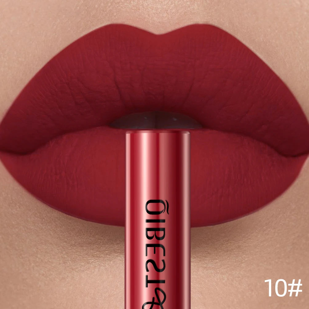 Matte Liquid Lipstick Waterproof Velvet Nude Sexy Red Lip Gloss Long Lasting Nonstick Lip Stain Makeup 24 Colors Hot Lipgloss