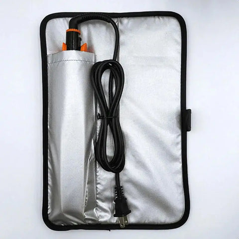 Heat Resistant Flat Iron Case Hair Straightener Mat Pouch Curling Holder Travel Organizer