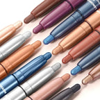 Smoky Dark Black Eyeshadow Pencil Stick Waterproof Pearlescent Matte Metallic Glitter Eye Shadow Highlighter Pen Make Up Tool