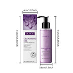 Grape Seed Cleansing Oil Makeup Remover for Sensitive Skin Non-Tightening Deep Purifying Hydrating Refreshing Facial Oil Control
