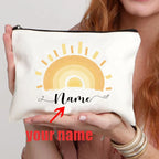 Rainbow Teacher Custom Name Makeup Bag Personalized Graduation Gift for Teachers Pencil Case Back To School Gift Women Purse