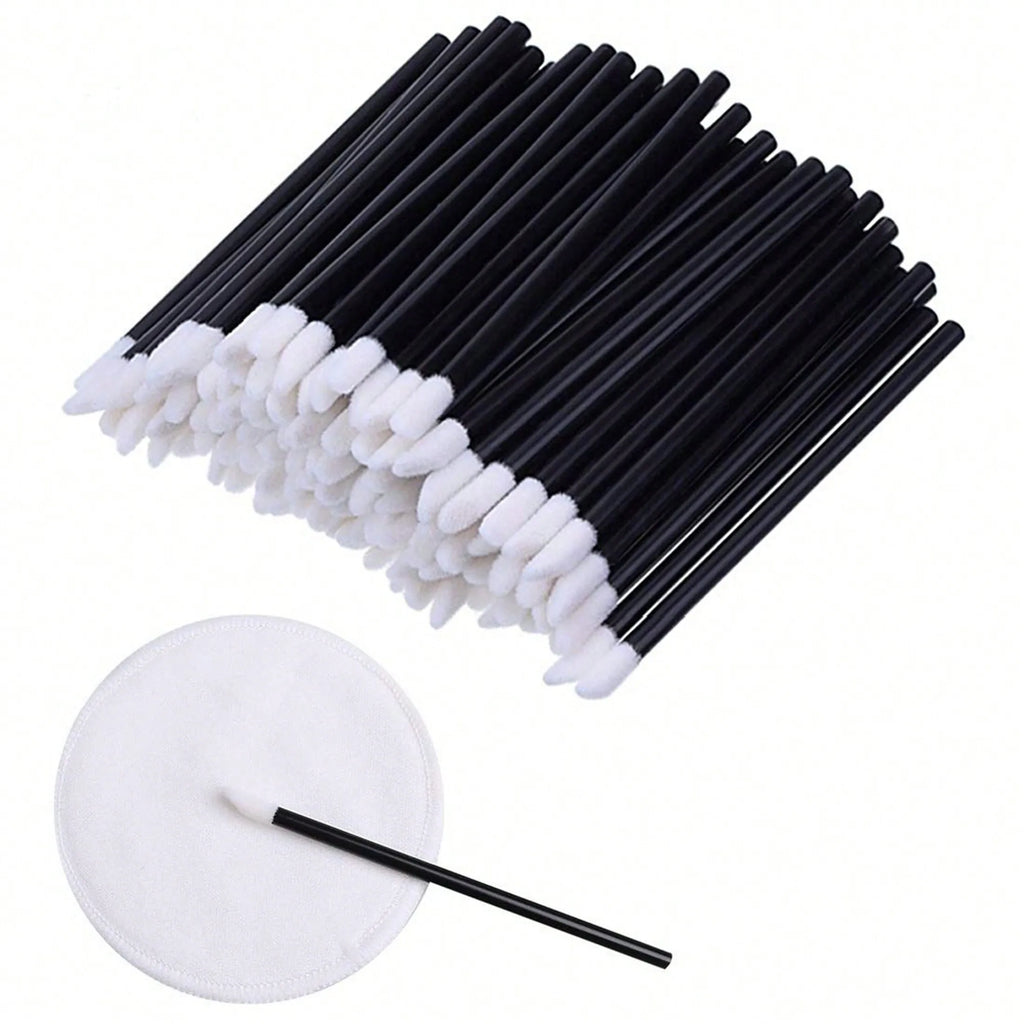 100pcs/Set Disposable Lip Brushes, Makeup Applicator Wands For Lipstick, Lip Gloss, Cosmetic Beauty Tools Kit,Giveaways