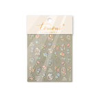 1pcs Dream Flower Window Shell Light Nail Art Stickers Japanese Flower Self Adhesive Stickers Press On Nails Decoration Decals