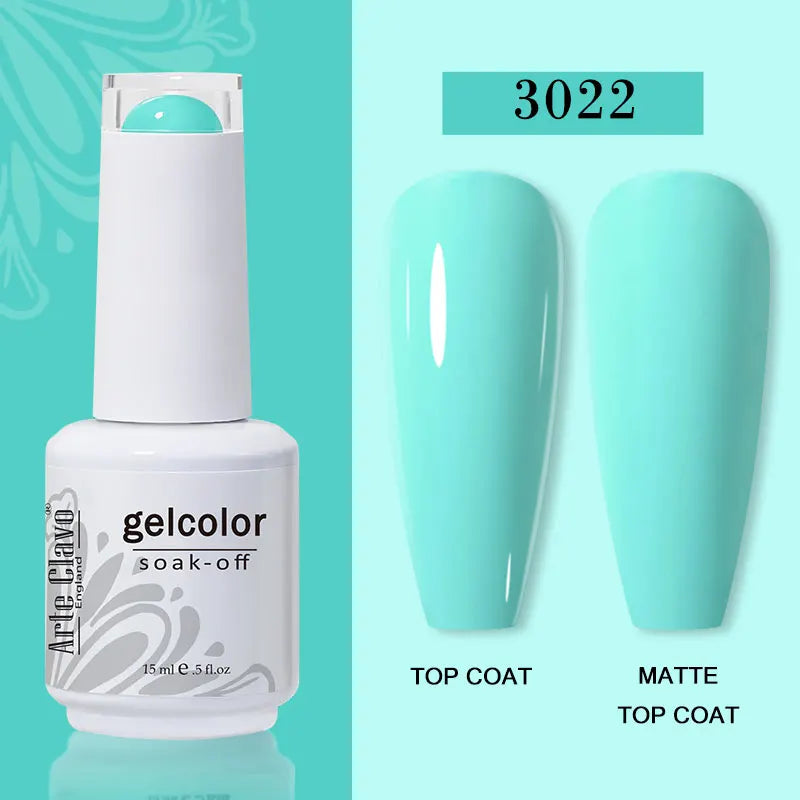 Arte Clavo Transparent Nude Pink Color Jelly Gel Nail Polish Semi Permanent 15ml Top Coat Soak Off UVLED Varnish Nail Art Design