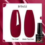 MEET ACROSS 8 Colors Mirror Gel Nail Polish Long-lasting Quick-drying Metallic Gold Silver Red Semi Permanent Varnish Nail Art