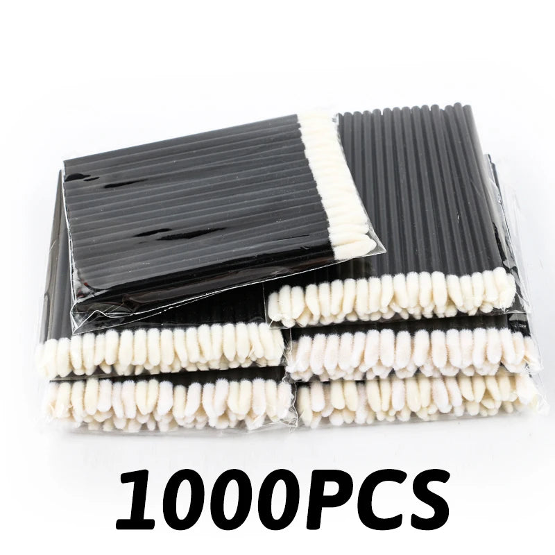 MEISHENJIE 50/500/1000pcs Lip Brushes Makeup Mascara Wands Lipstick Micro Brushes Applicators Cleaner for Eyelash Extension Tool