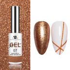 AWStorG 5ML Super Silver Metallic Gel Nail Polish Metal Effect Painting Gel Chromes Varnis Semi Permanent for Nail DIY