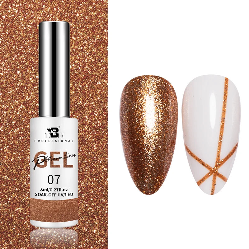 AWStorG 5ML Super Silver Metallic Gel Nail Polish Metal Effect Painting Gel Chromes Varnis Semi Permanent for Nail DIY