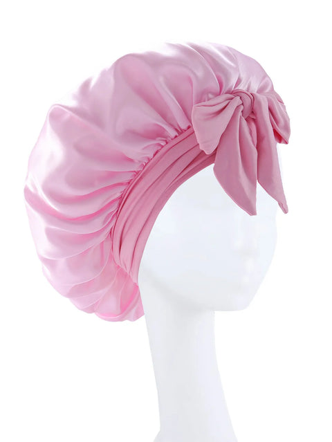New Silk Bonnet For Sleeping Women Satin Bonnet Hair Bonnet Night Sleep Cap Scarf Wrap For Curly Hair With Tie Band For CurlyHat