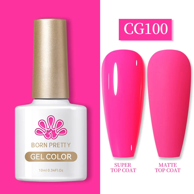 BORN PRETTY 10ml Gel Nail Polish Gel 130 Colors Semi Permanent Solid Nail Gel Varnish Soak Off UV Gel for Base Top Coat